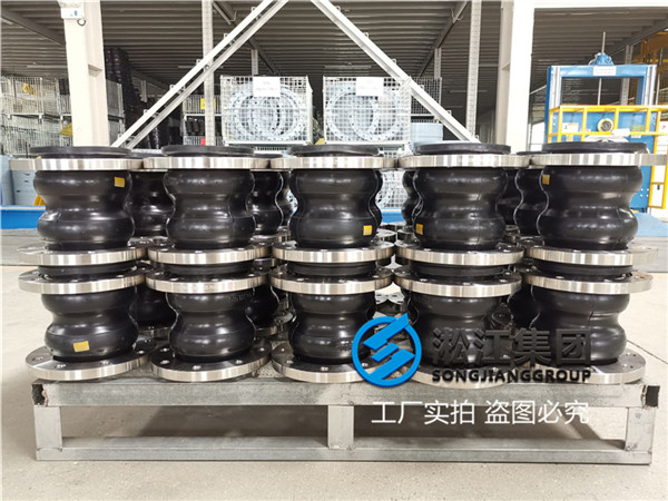 5''DN125耐油雙球304法蘭橡膠接頭