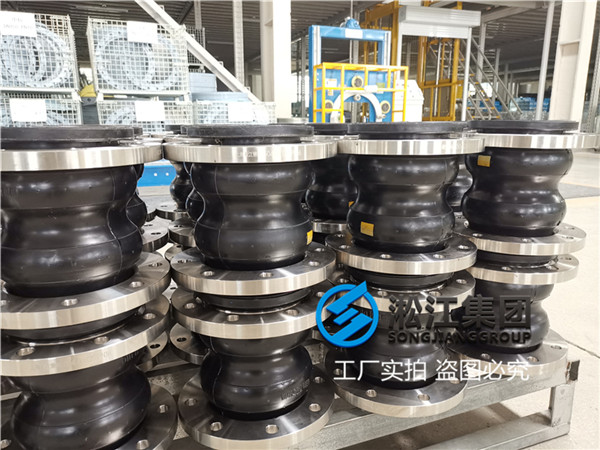 5''DN125耐油雙球304法蘭橡膠接頭